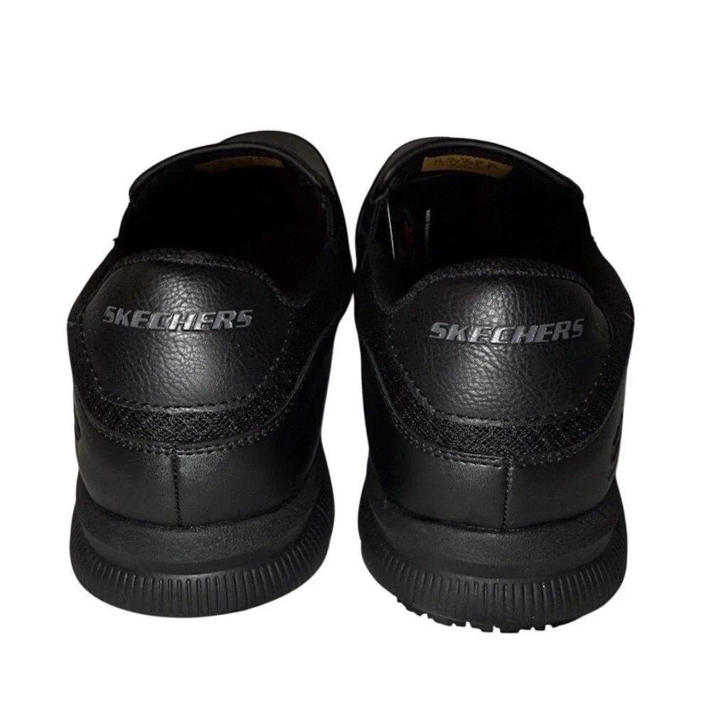 SKECHERS Men's Relaxed Fit Nampa Groton SR Slip Resistant Work Shoe Black Sz 11